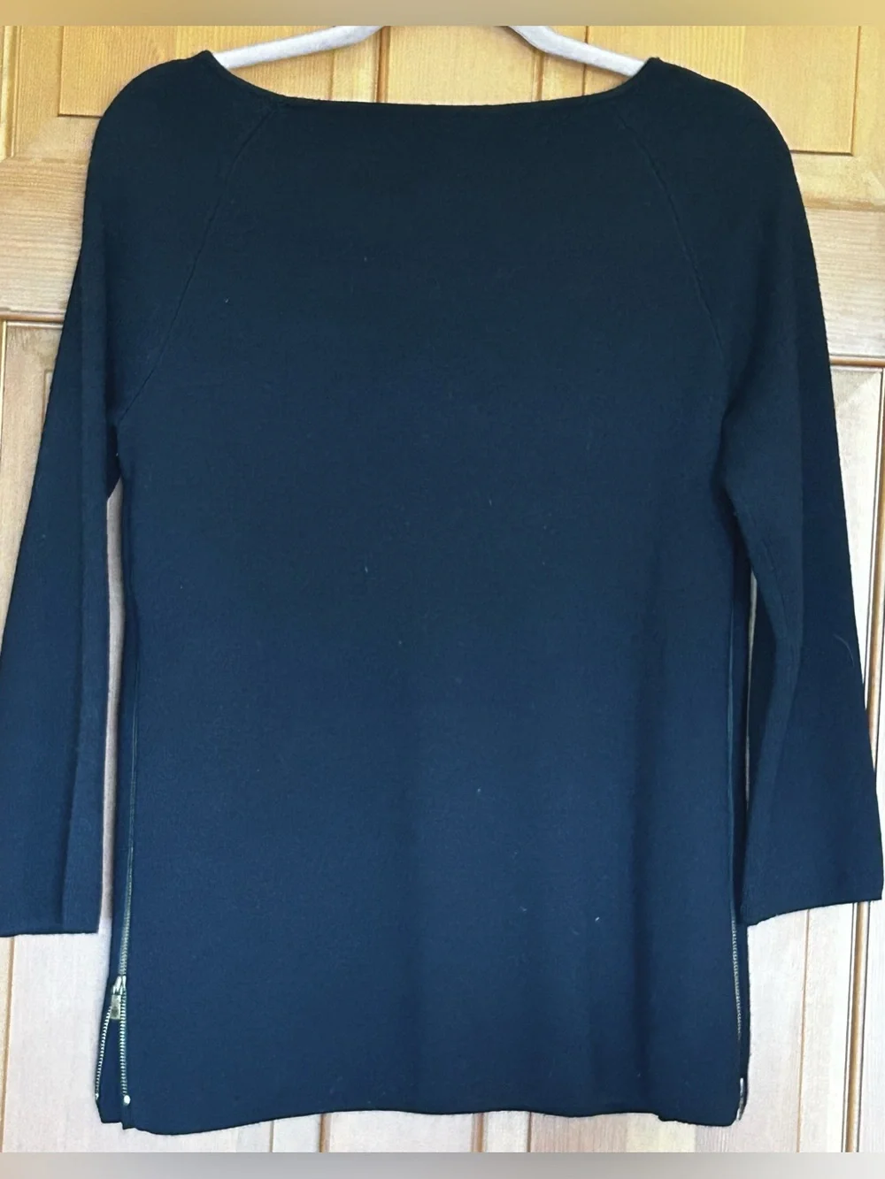 Tory Burch Black Scoop Neck Long Sleeve Sweater XS